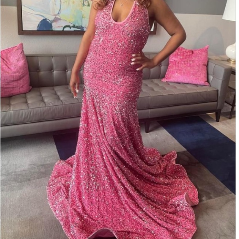 pink prom dress